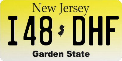 NJ license plate I48DHF