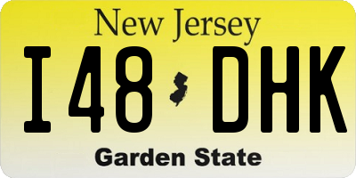 NJ license plate I48DHK