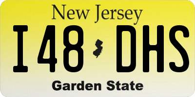 NJ license plate I48DHS