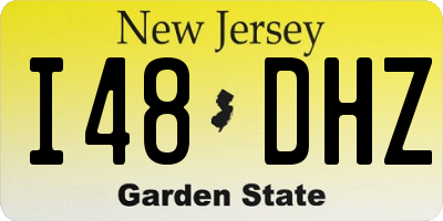 NJ license plate I48DHZ
