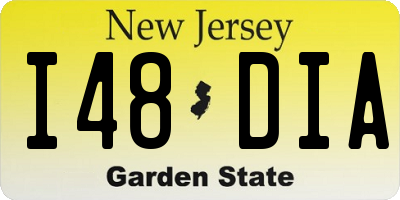 NJ license plate I48DIA
