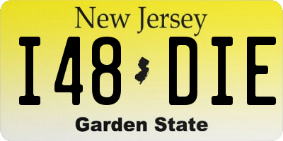 NJ license plate I48DIE