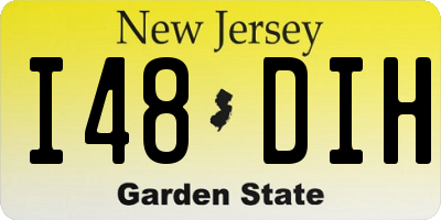 NJ license plate I48DIH
