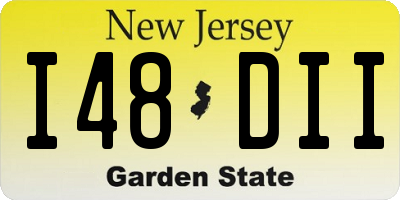 NJ license plate I48DII