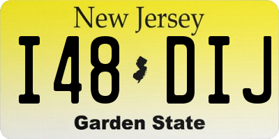 NJ license plate I48DIJ