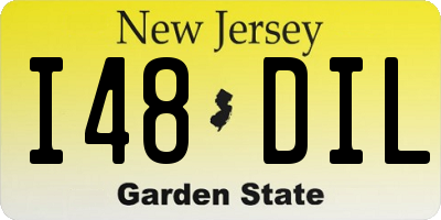 NJ license plate I48DIL