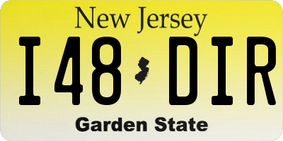 NJ license plate I48DIR