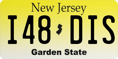 NJ license plate I48DIS
