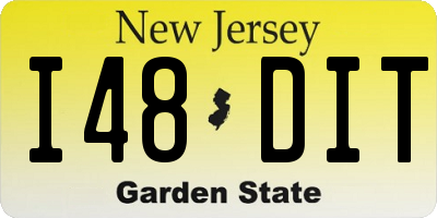 NJ license plate I48DIT