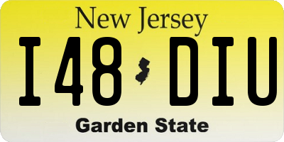 NJ license plate I48DIU