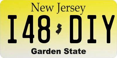 NJ license plate I48DIY