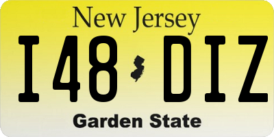 NJ license plate I48DIZ