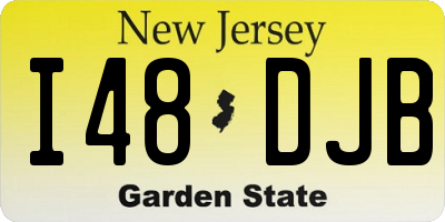 NJ license plate I48DJB