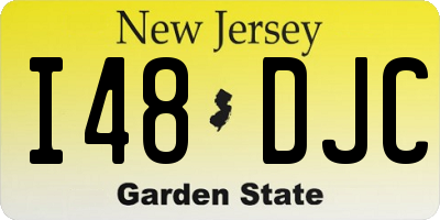 NJ license plate I48DJC