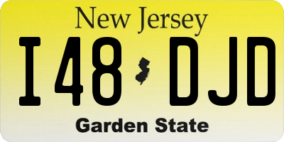 NJ license plate I48DJD