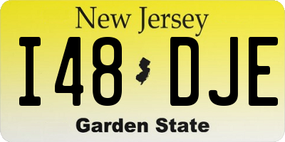 NJ license plate I48DJE