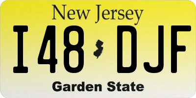 NJ license plate I48DJF