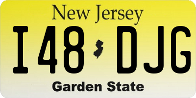 NJ license plate I48DJG