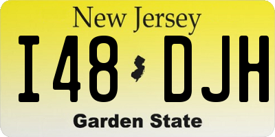 NJ license plate I48DJH