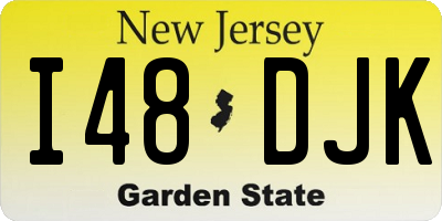 NJ license plate I48DJK