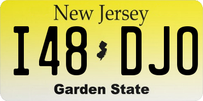 NJ license plate I48DJO