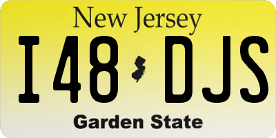 NJ license plate I48DJS