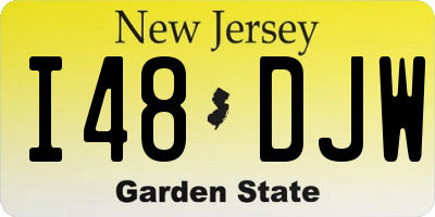 NJ license plate I48DJW