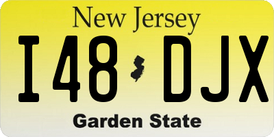 NJ license plate I48DJX