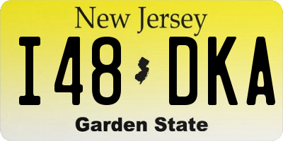 NJ license plate I48DKA