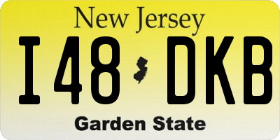 NJ license plate I48DKB