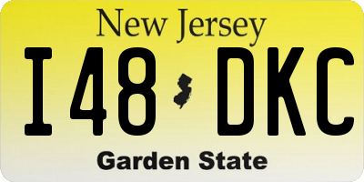 NJ license plate I48DKC