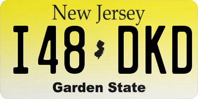 NJ license plate I48DKD
