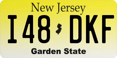 NJ license plate I48DKF