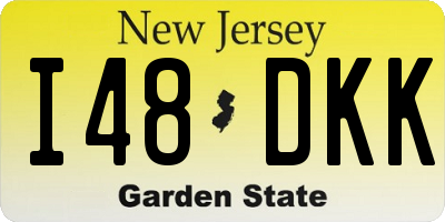 NJ license plate I48DKK