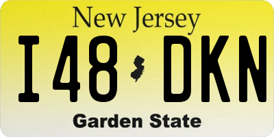 NJ license plate I48DKN