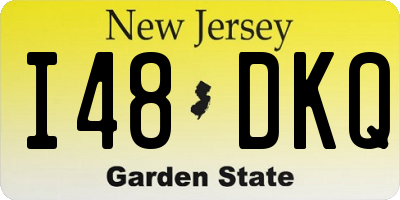 NJ license plate I48DKQ