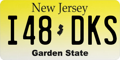 NJ license plate I48DKS