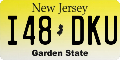 NJ license plate I48DKU