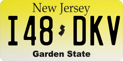 NJ license plate I48DKV