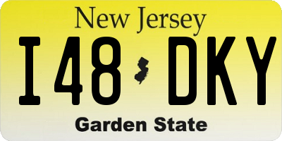 NJ license plate I48DKY