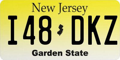 NJ license plate I48DKZ