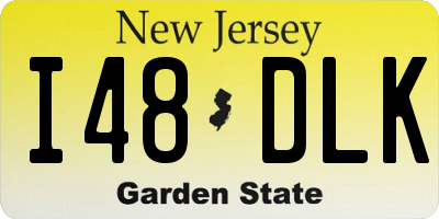 NJ license plate I48DLK