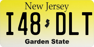 NJ license plate I48DLT