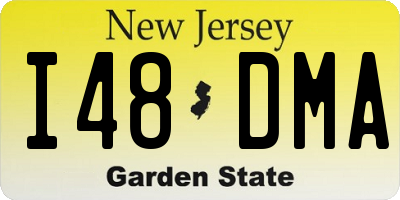 NJ license plate I48DMA