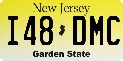 NJ license plate I48DMC