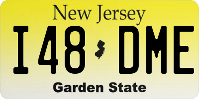 NJ license plate I48DME