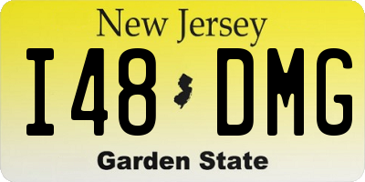 NJ license plate I48DMG