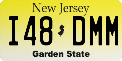 NJ license plate I48DMM