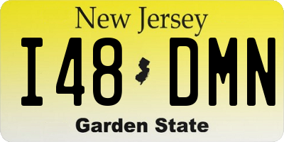 NJ license plate I48DMN