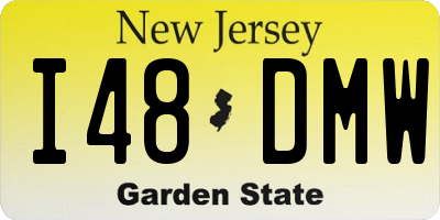 NJ license plate I48DMW